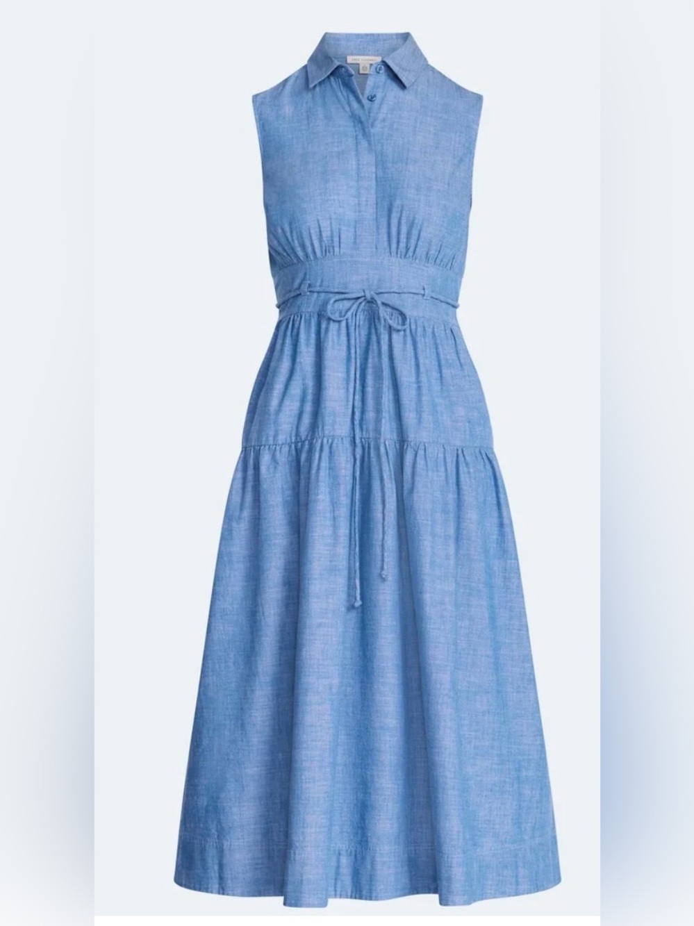 Free Assembly Women's Sleeveless Cotton Maxi Shirtdress w/ Belt